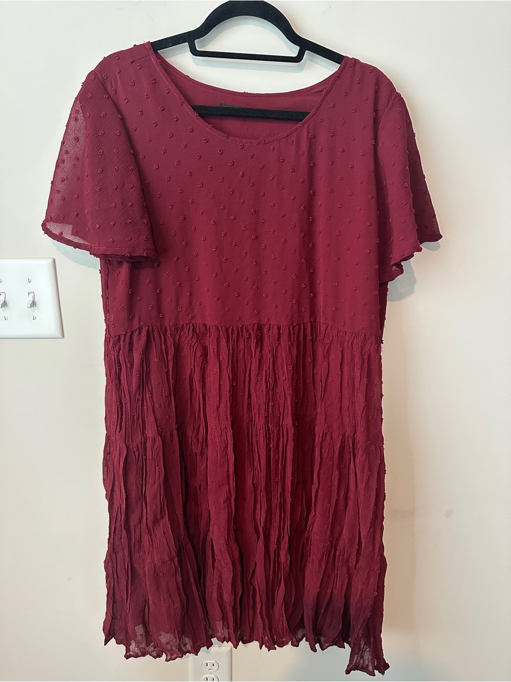 Burgundy mikarose dress